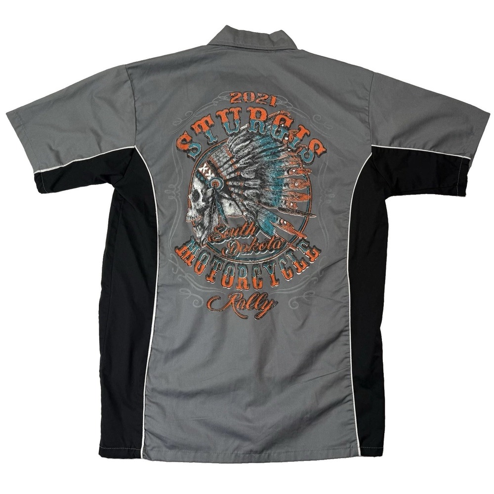 Vance Biker Wear Sturgis Motorcycle Rally 2021 Shirt Mens L Graphic Skull